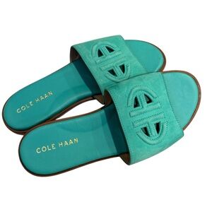 New! Cole Haan Flynn Logo Slide Sandals‎